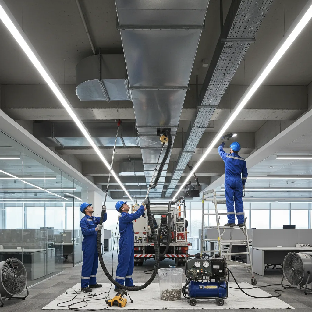Commercial air duct cleaning service for office and retail buildings